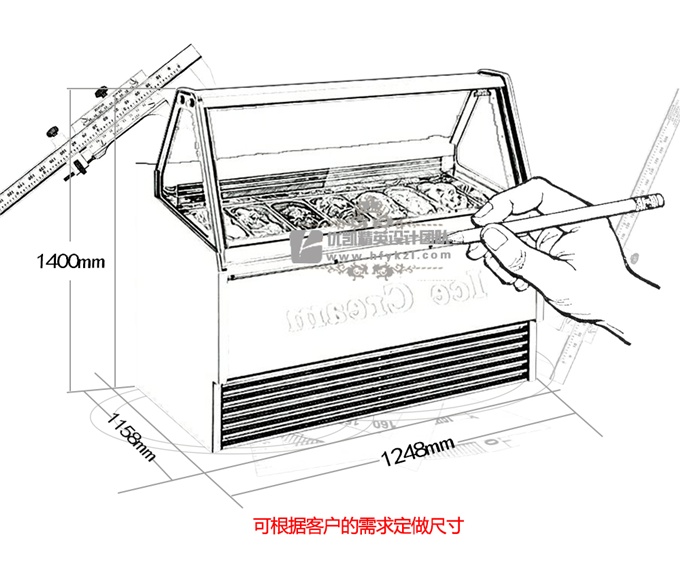 17BQ-A2靈動冰款淇淋展示柜