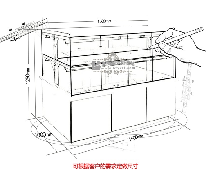 ZD-H2上掀推門中島柜