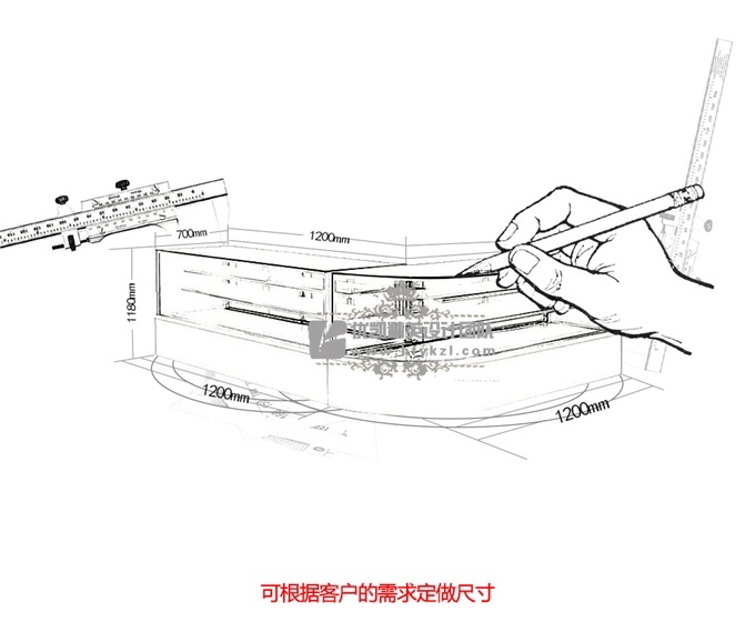 DG-ZJ型帶轉(zhuǎn)角蛋糕柜